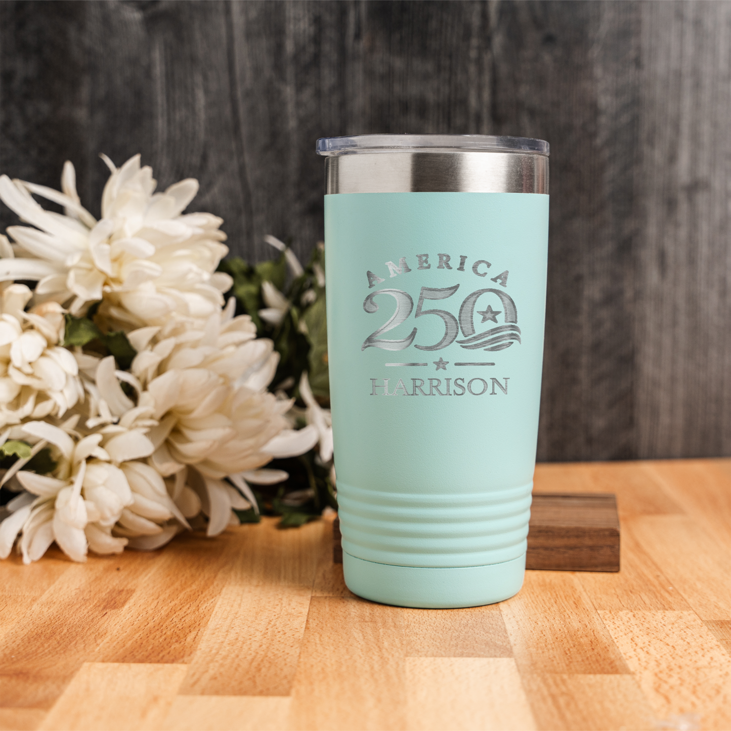 Custom America 250 20oz Stainless Steel Tumbler, Personalized Engraved America 250 4th of July Tumbler