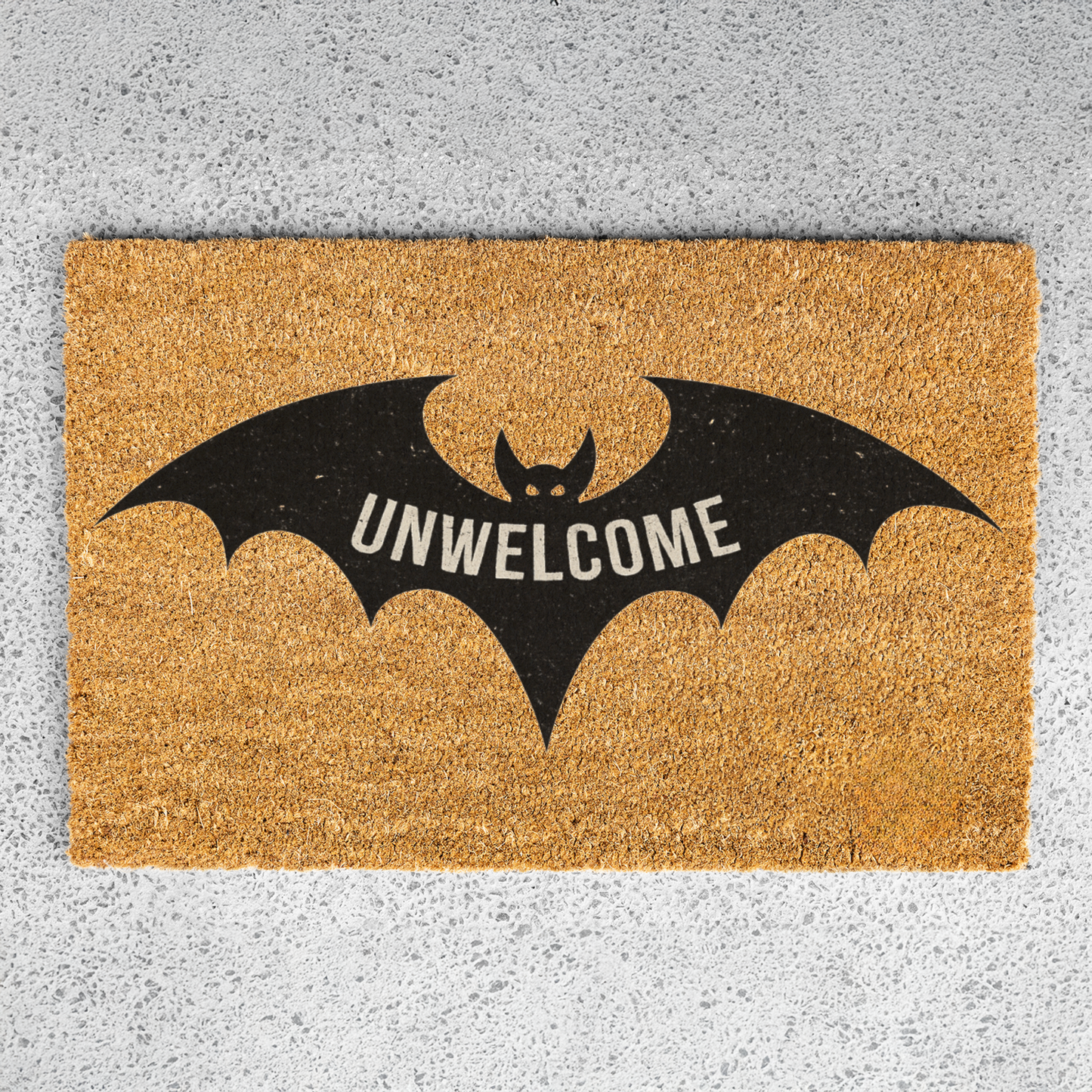 Funny Bat Doormat, Unwelcome Mat, Halloween Decor, Spooky Home Entry