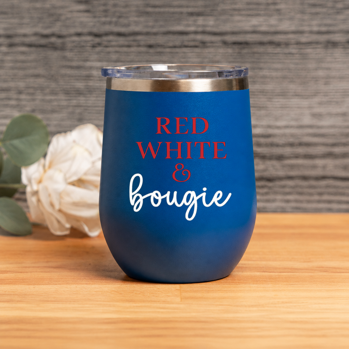 Red White & Bougie 12oz Stainless Wine Tumbler