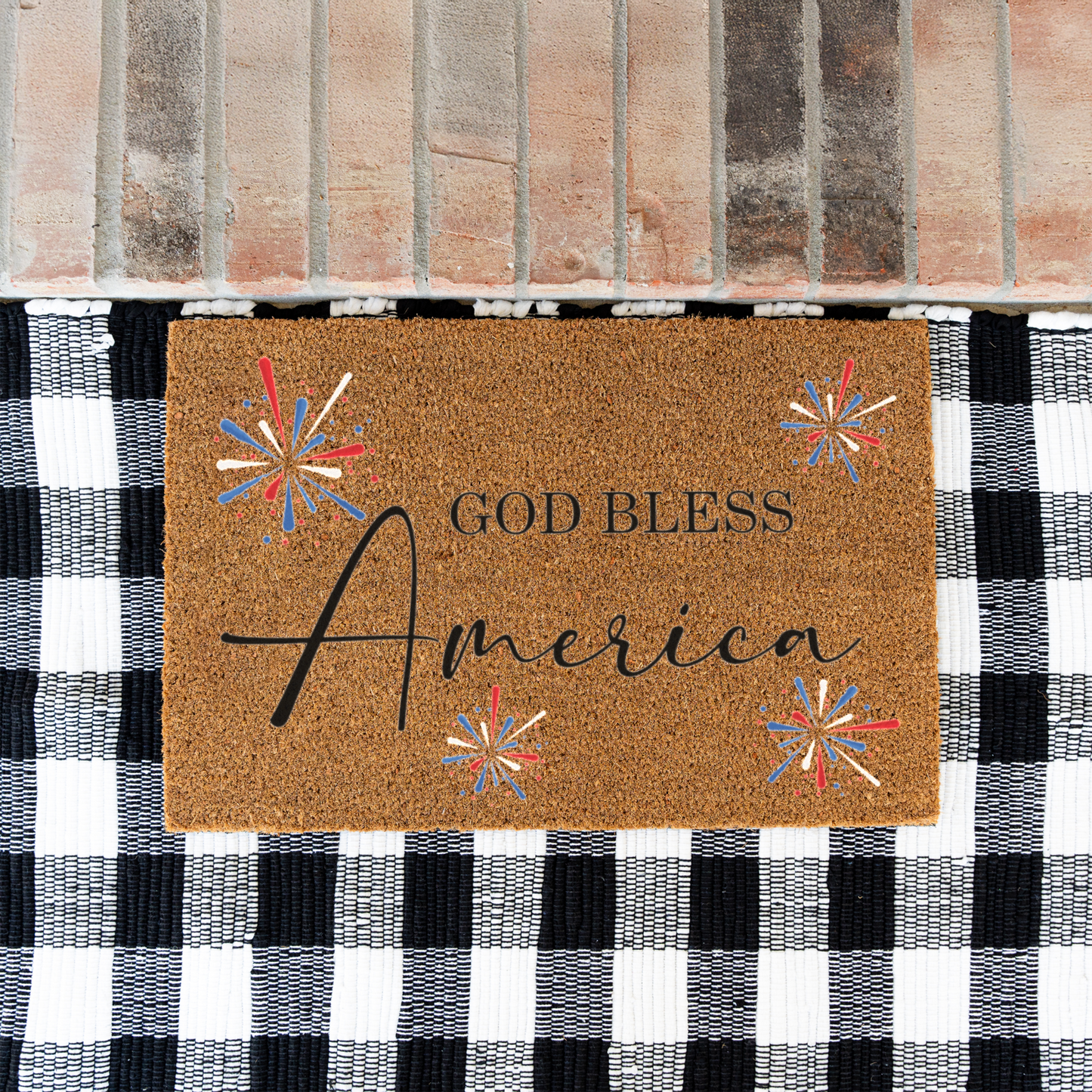 Festive Fireworks Doormat