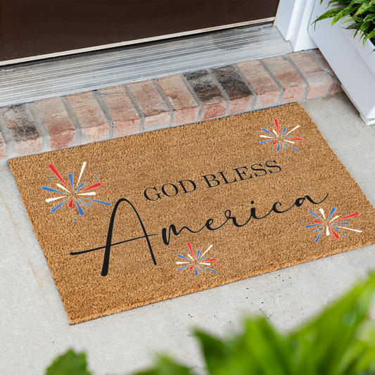 Festive Fireworks Doormat