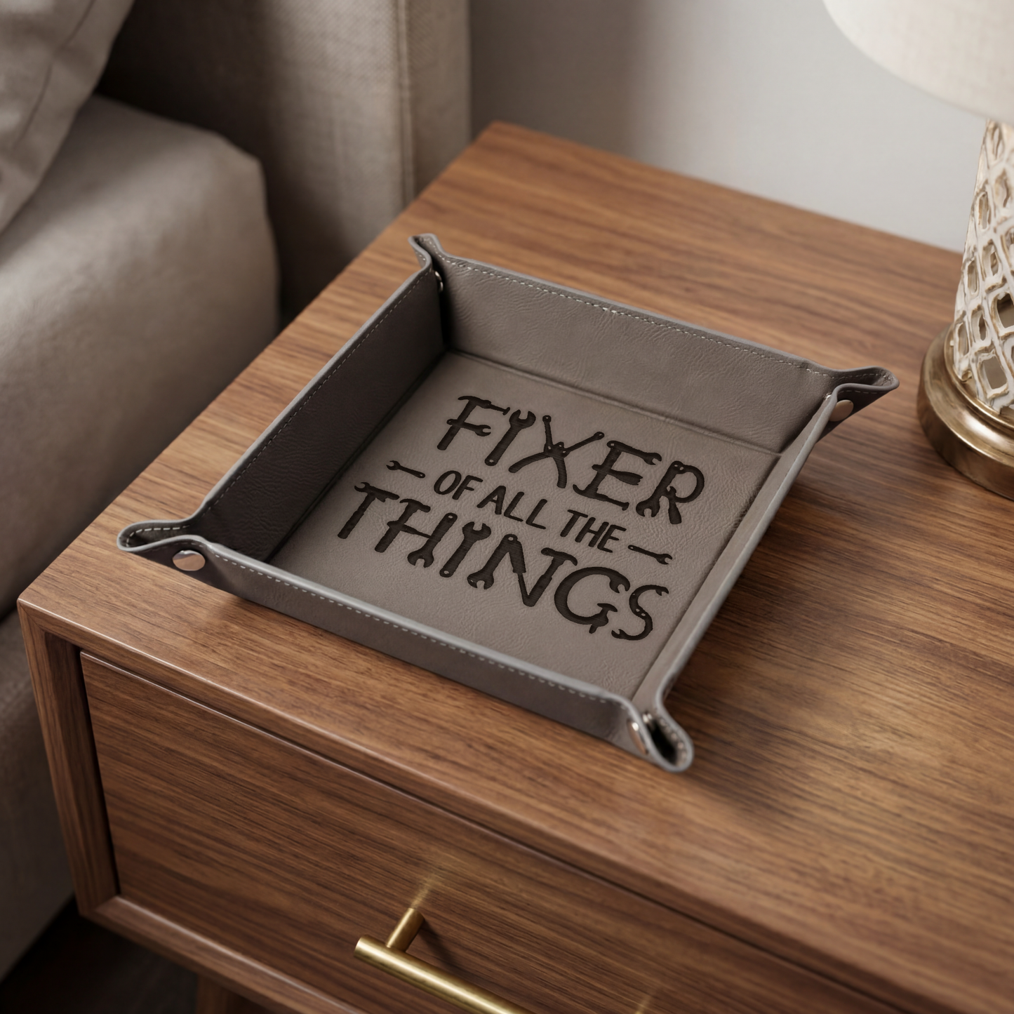 Fixer of All the Things - Vegan Leather Snap Up Tray