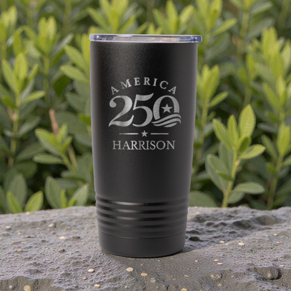 Custom America 250 20oz Stainless Steel Tumbler, Personalized Engraved America 250 4th of July Tumbler