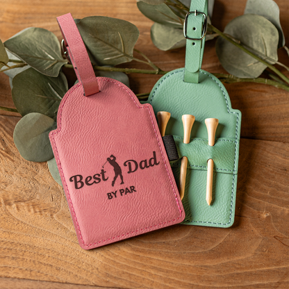 Best Dad by Par - Vegan Leather Golf Tag