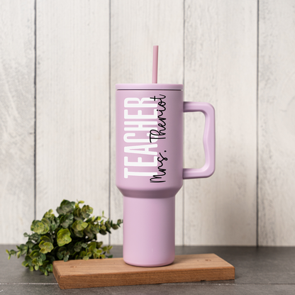 Personalized "Teacher" 40oz Stainless Steel Tumbler