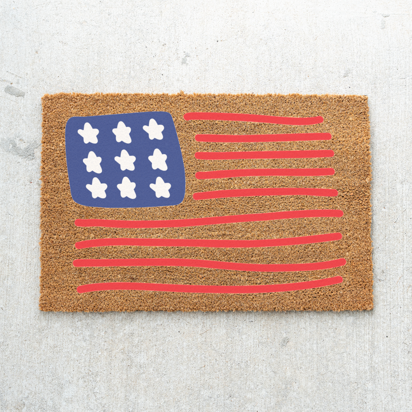 Patriotic Stars & Stripes Doormat