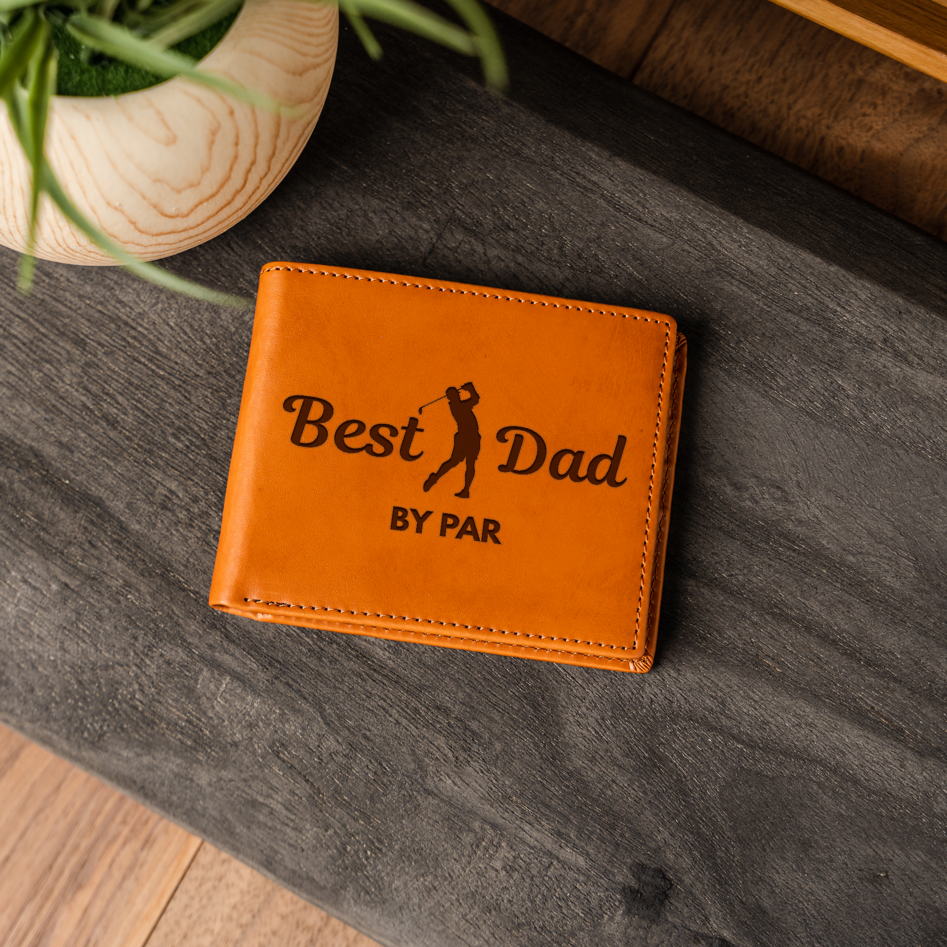 Best Dad by Par - Vegan Leather Bifold Wallet