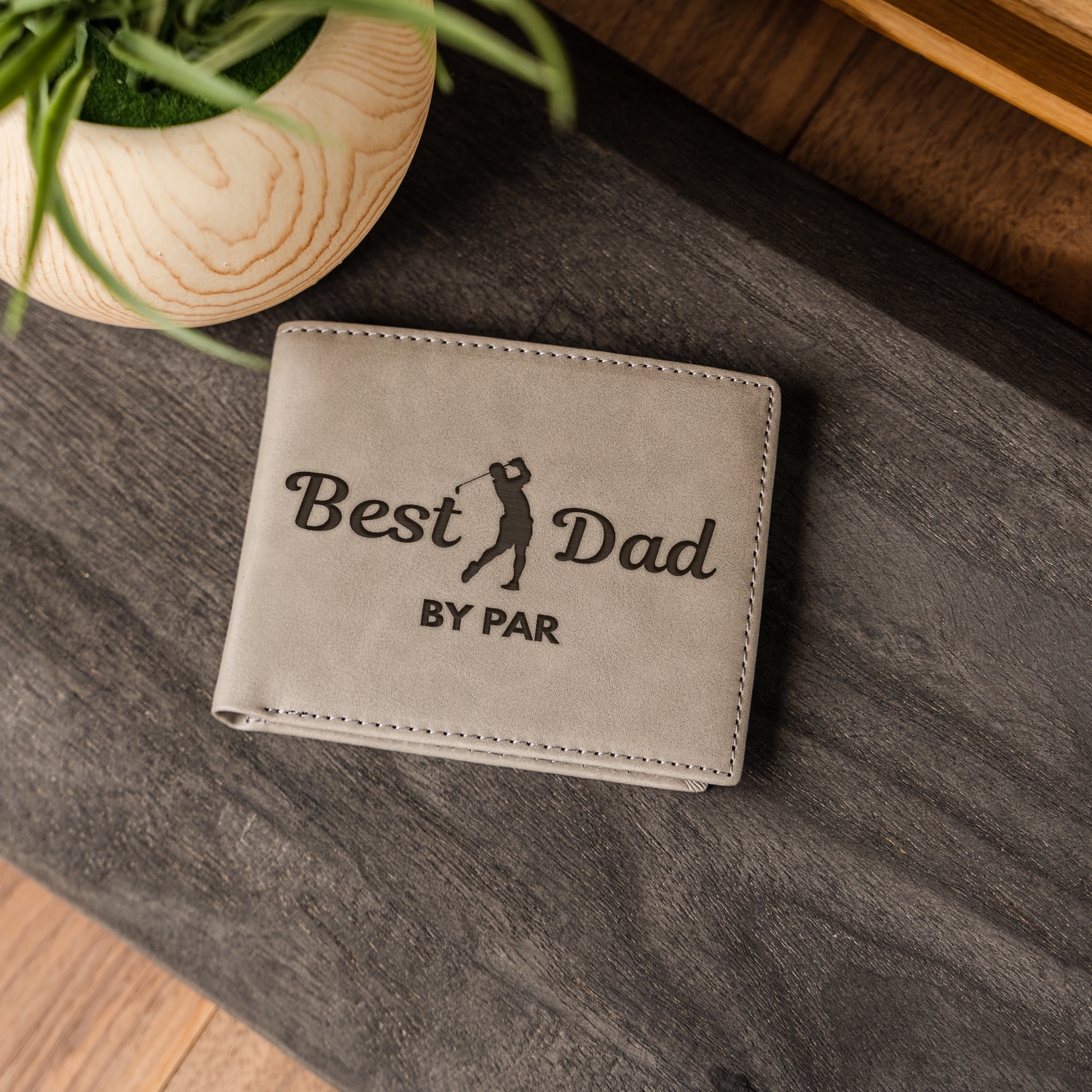 Best Dad by Par - Vegan Leather Bifold Wallet