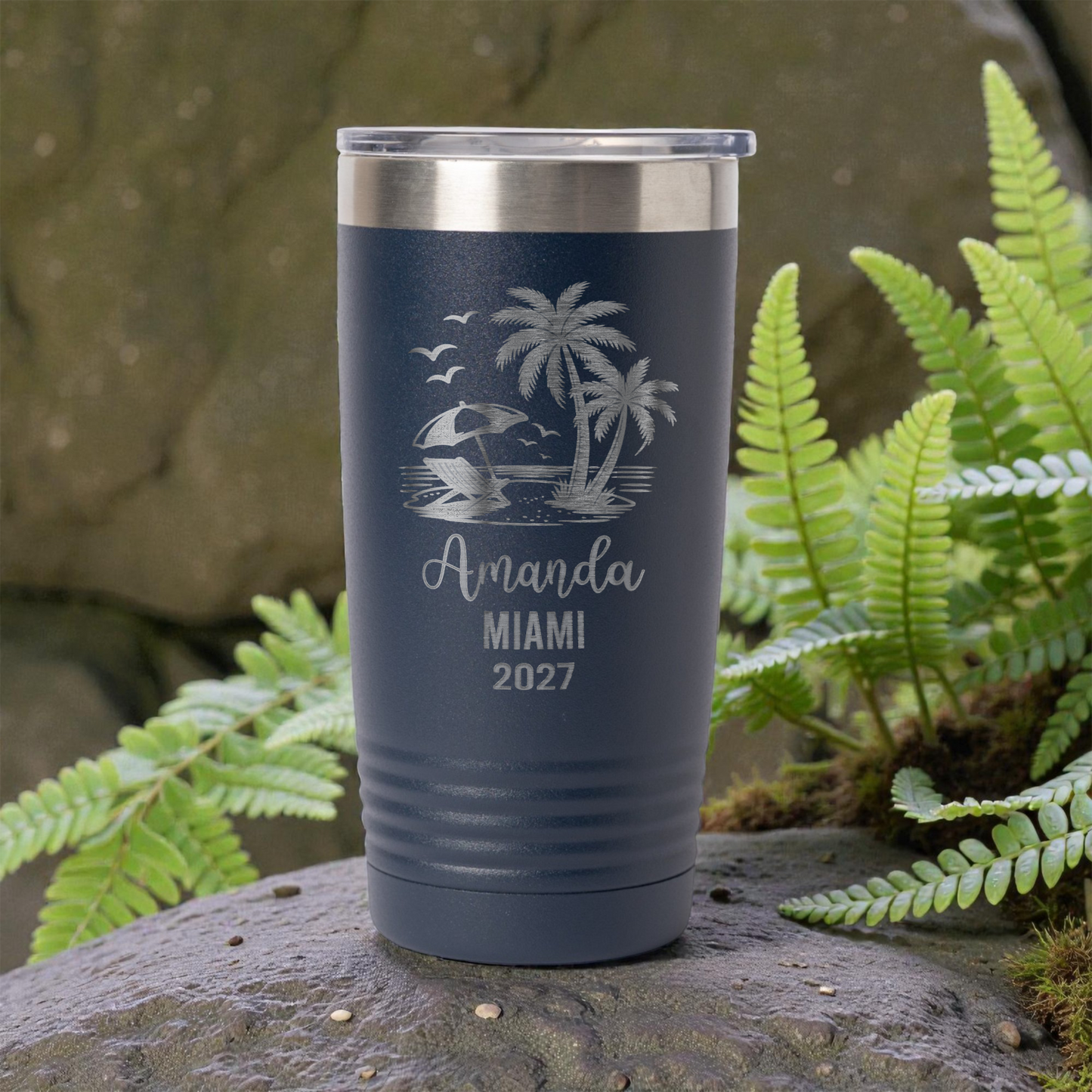 20oz Custom Beach Vacation Tumbler