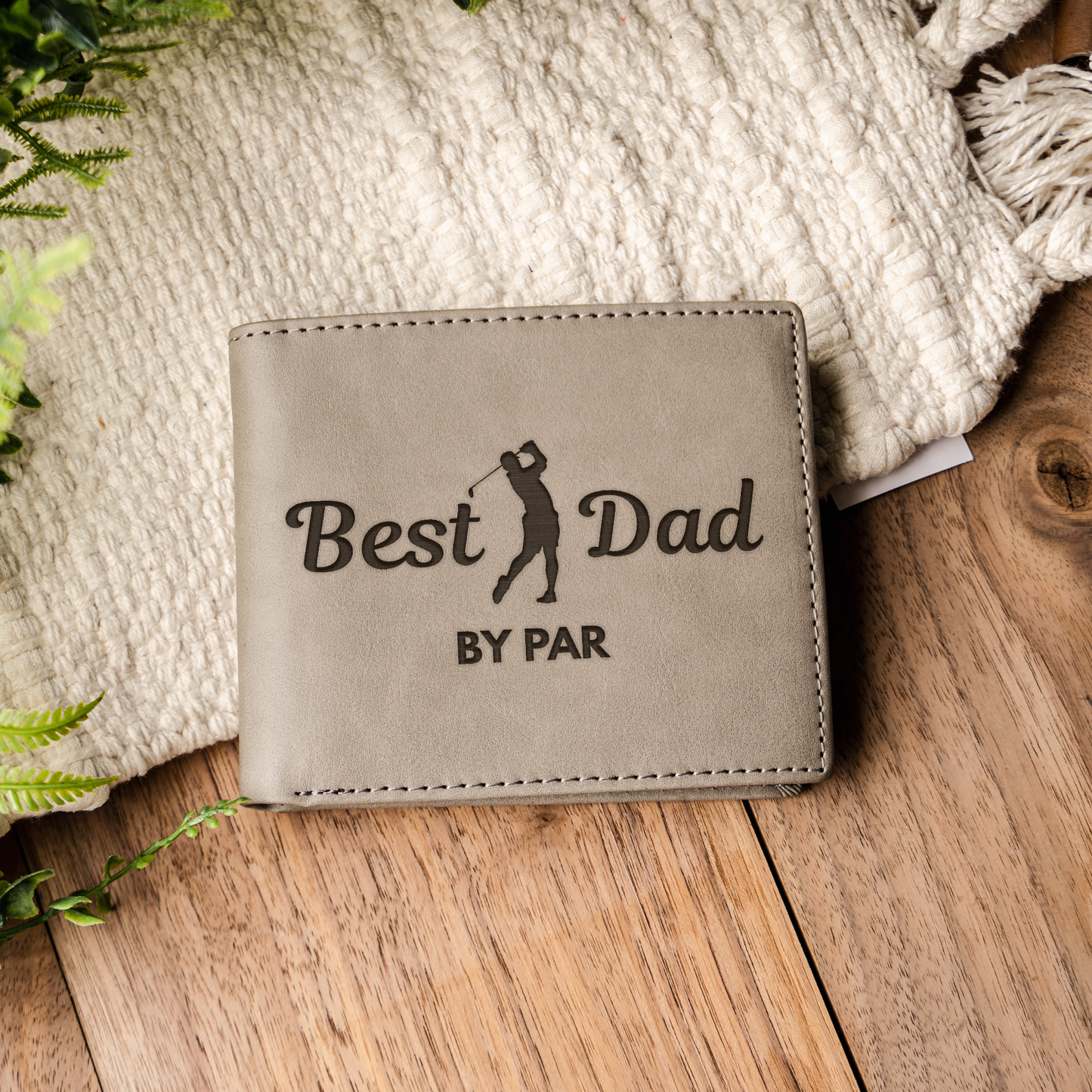 Best Dad by Par - Vegan Leather Bifold Wallet