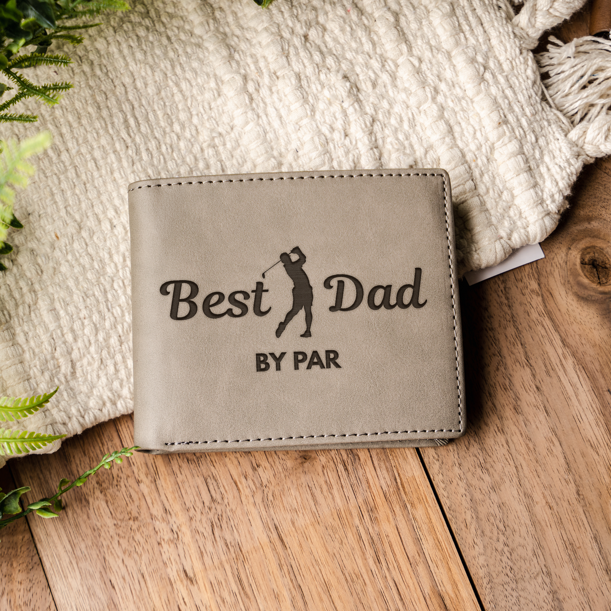 Best Dad by Par - Vegan Leather Bifold Wallet