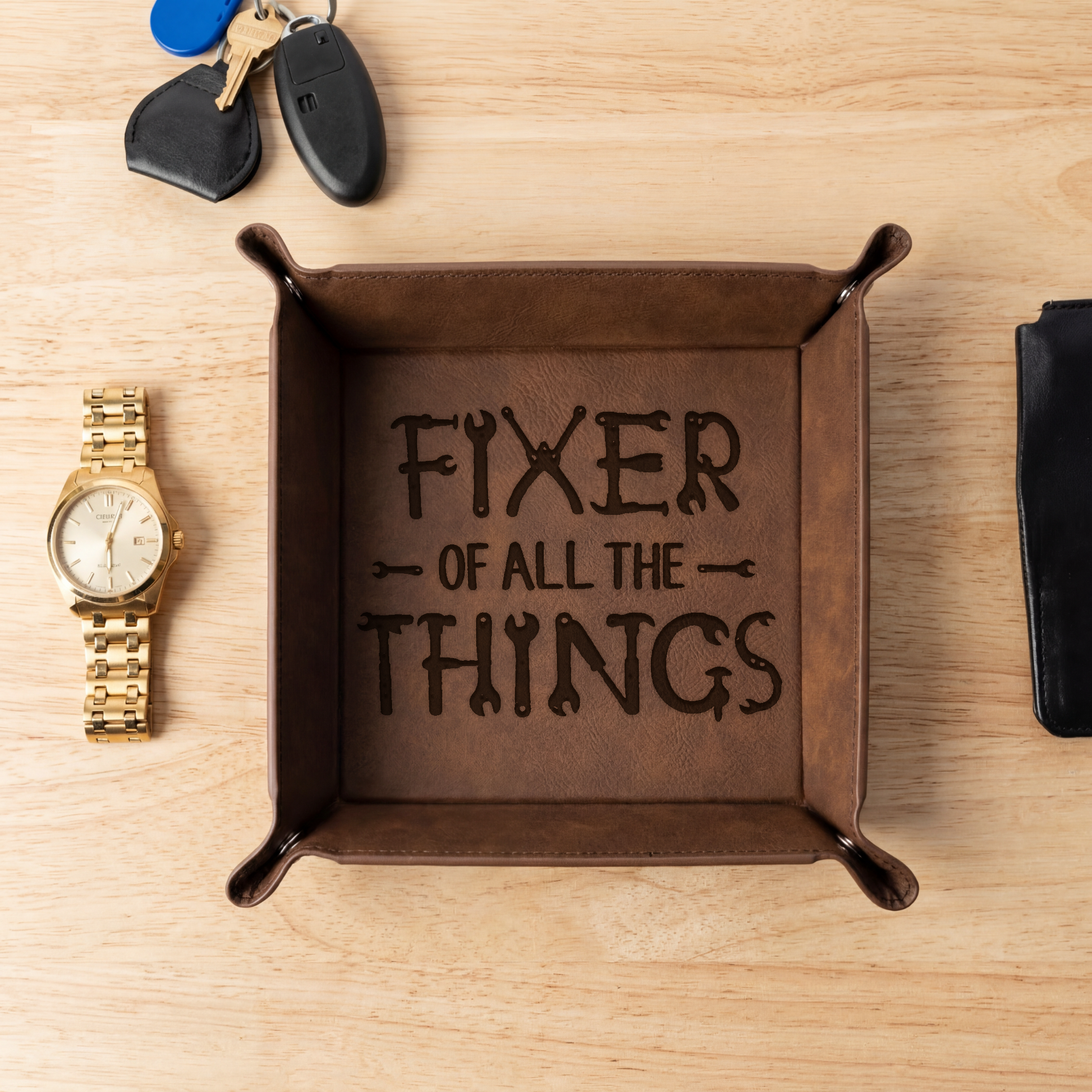 Fixer of All the Things - Vegan Leather Snap Up Tray