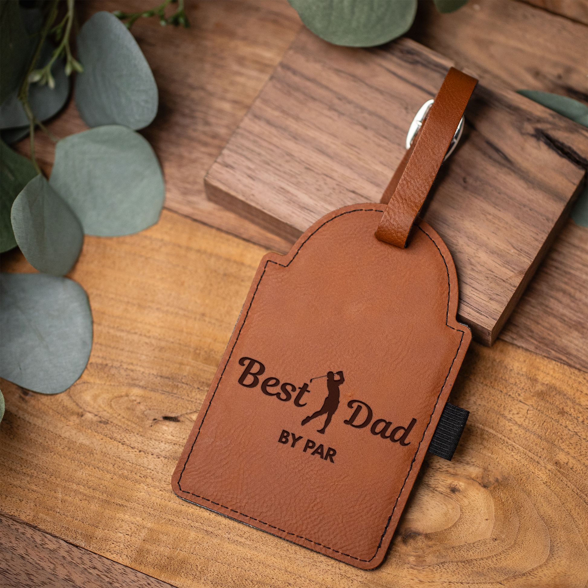 Best Dad by Par - Vegan Leather Golf Tag