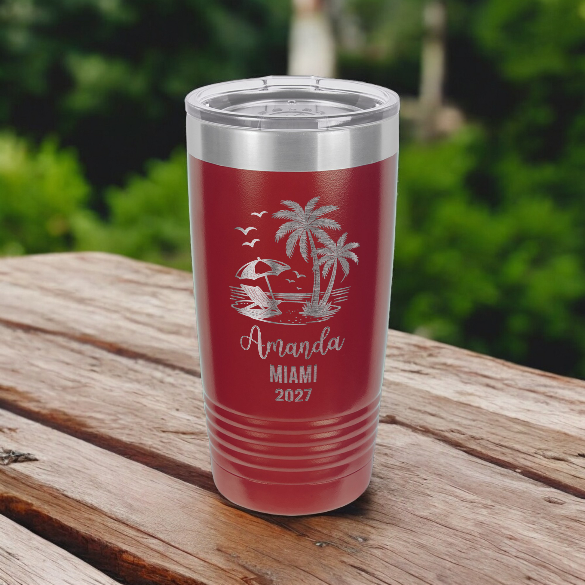 20oz Custom Beach Vacation Tumbler