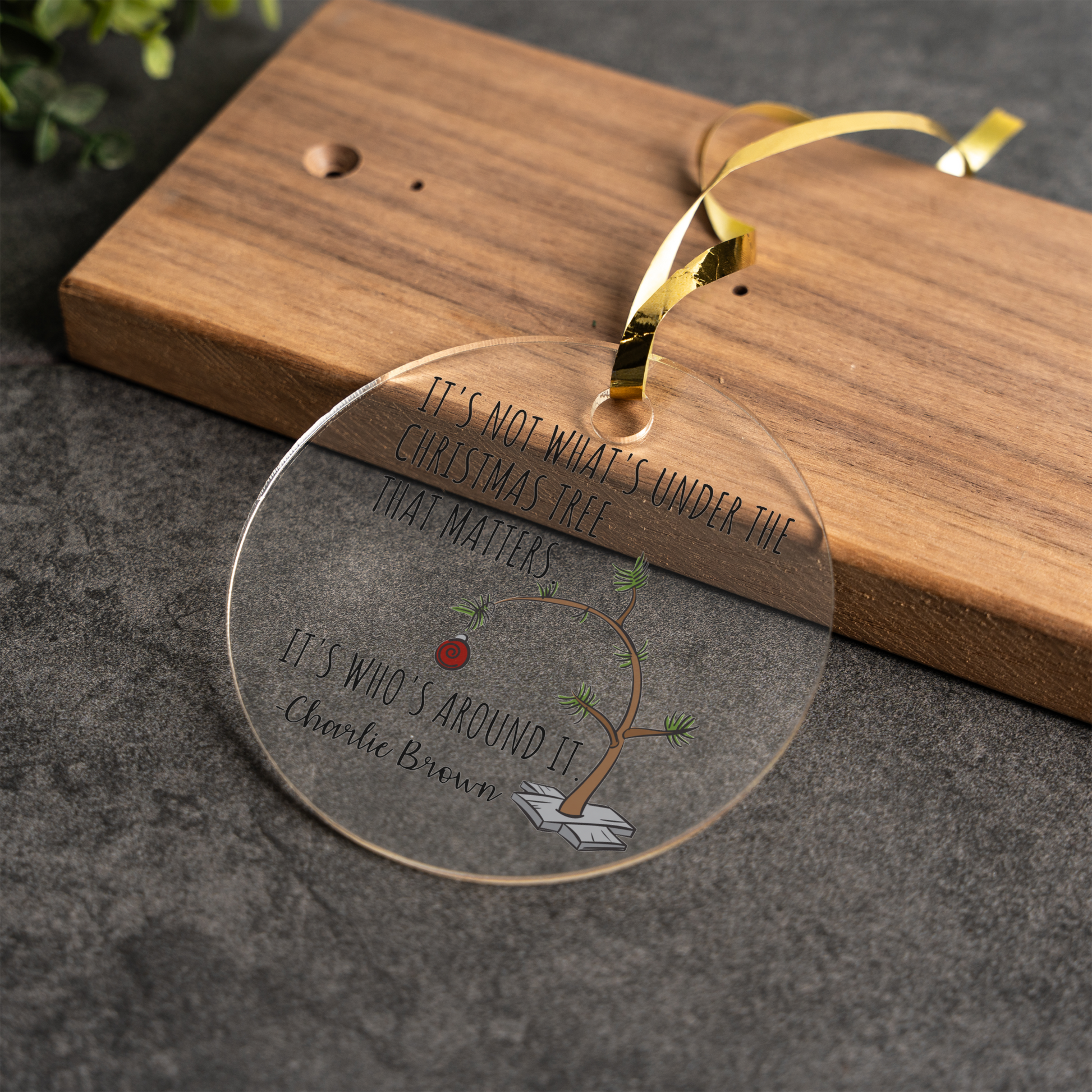 Acrylic Christmas Ornament, Cute Tree Design, Holiday Decoration, Perfect Gift