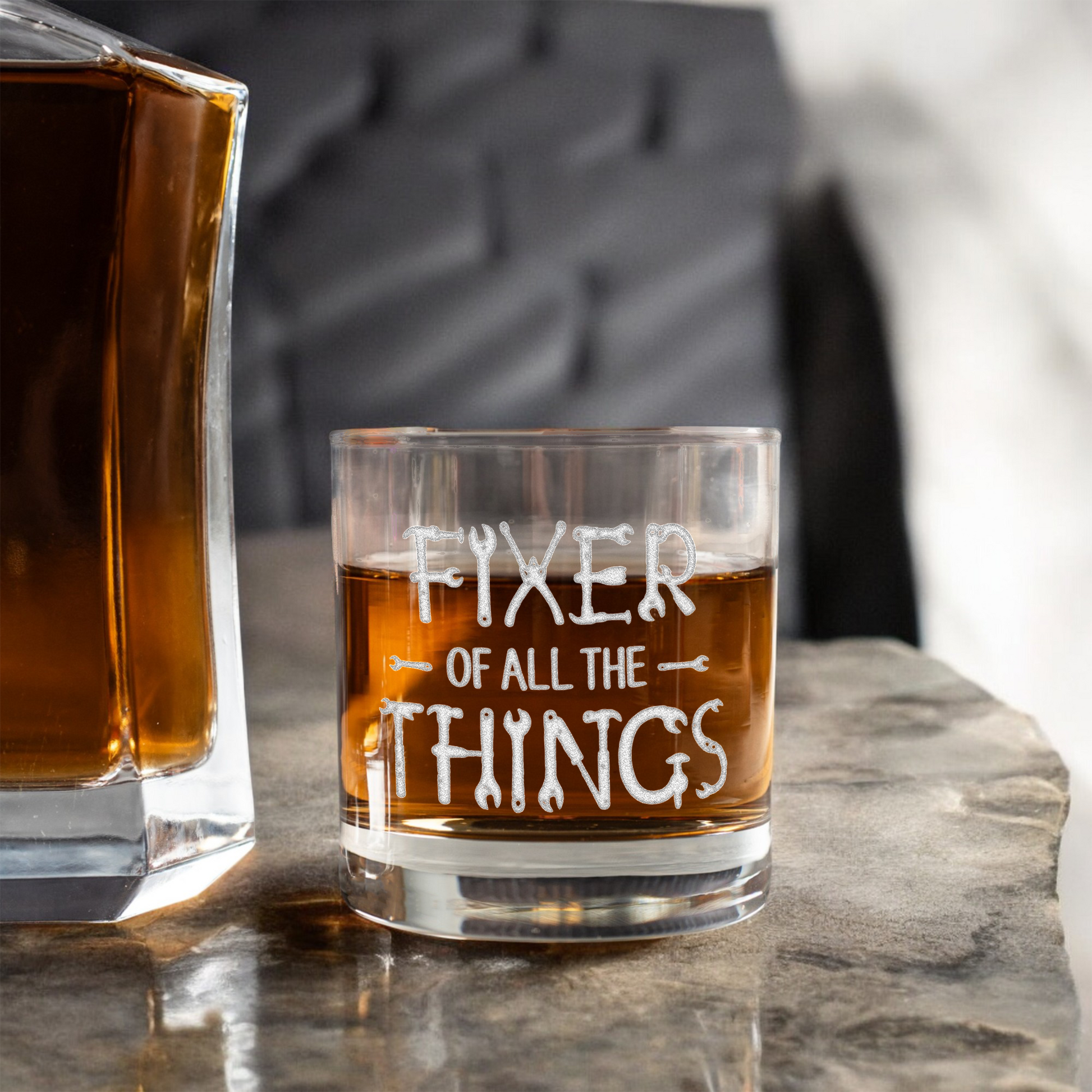 Fixer of All the Things Whiskey Glass