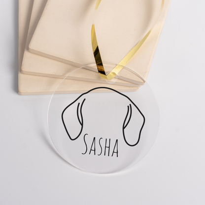 Custom Dog Acrylic Ornament Customizable Holiday Decoration, Unique Gift, Christmas Tree Decor