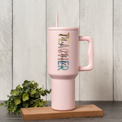 40oz Stainless Steel Tumbler for Teachers - Back to School