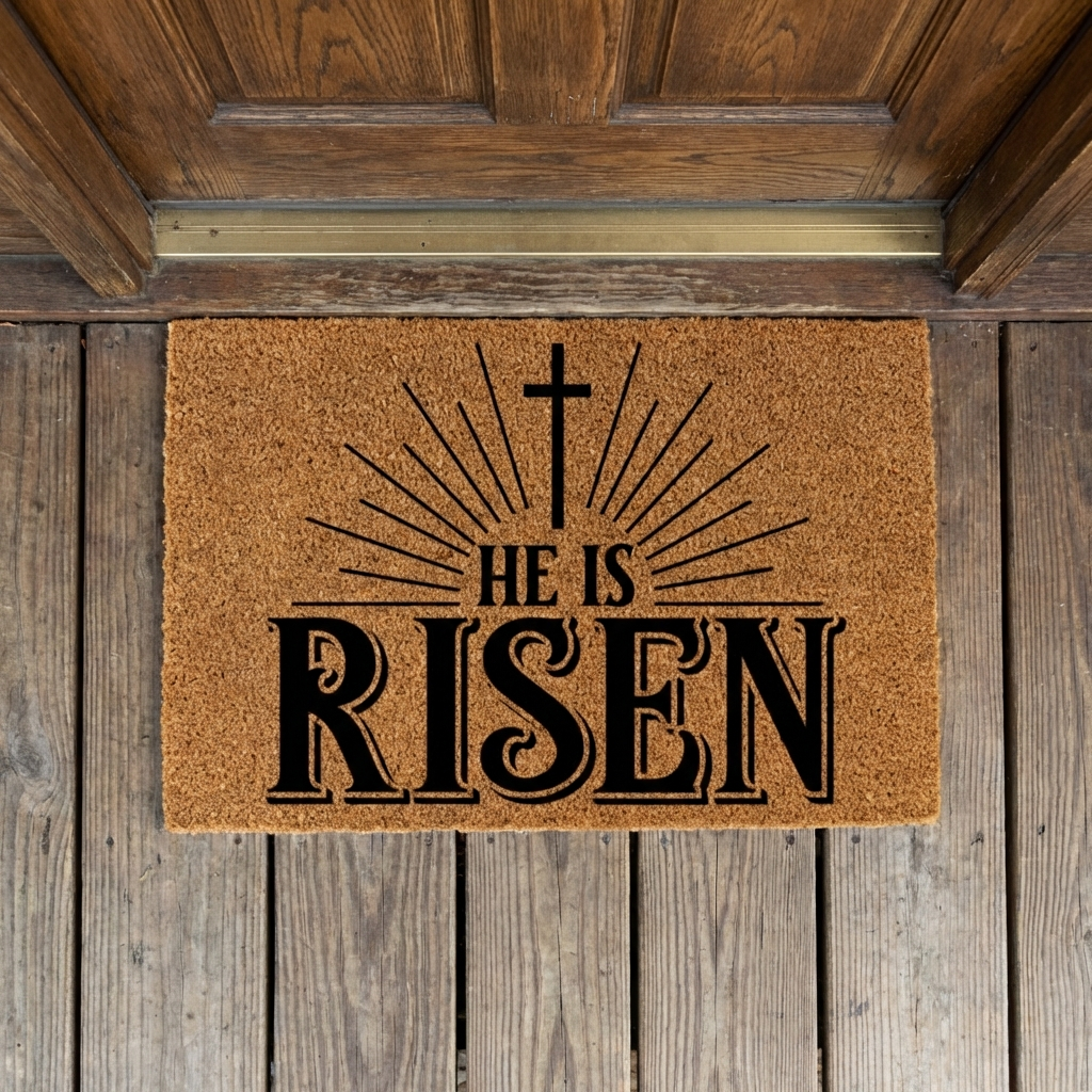 He Is Risen Doormat