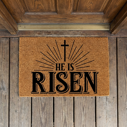 He Is Risen Doormat