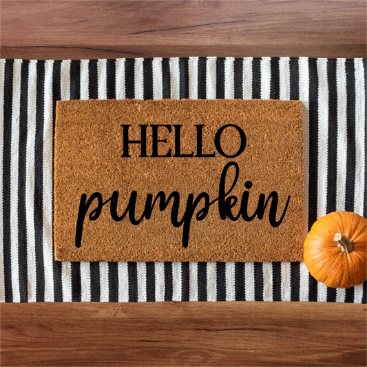 'Hello Pumpkin' Welcome Mat