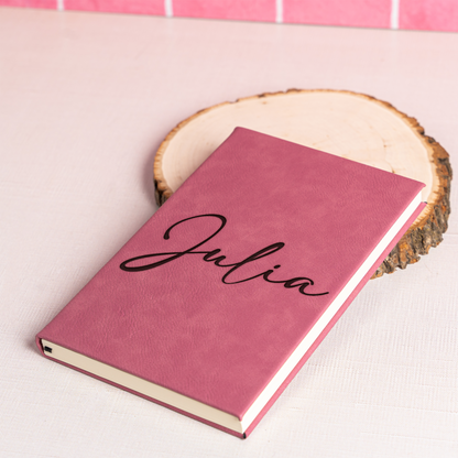 Custom Leather Journal With Script Name