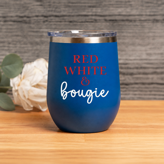 Red White & Bougie 12oz Stainless Wine Tumbler