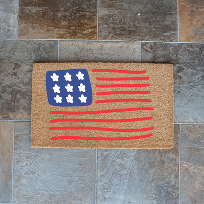 Patriotic Stars & Stripes Doormat