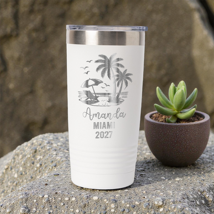 20oz Custom Beach Vacation Tumbler