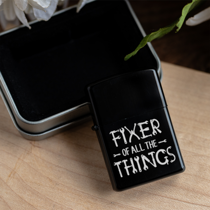 Engraved 'Fixer of All the Things' Lighter
