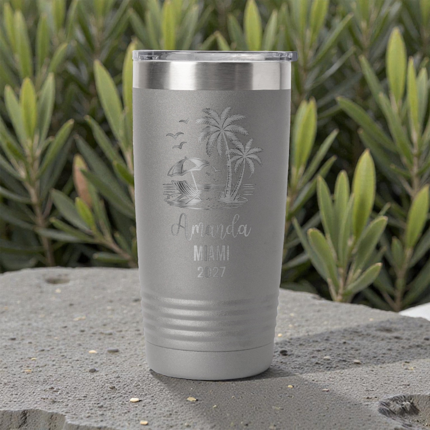 20oz Custom Beach Vacation Tumbler