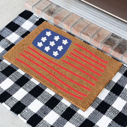 Patriotic Stars & Stripes Doormat