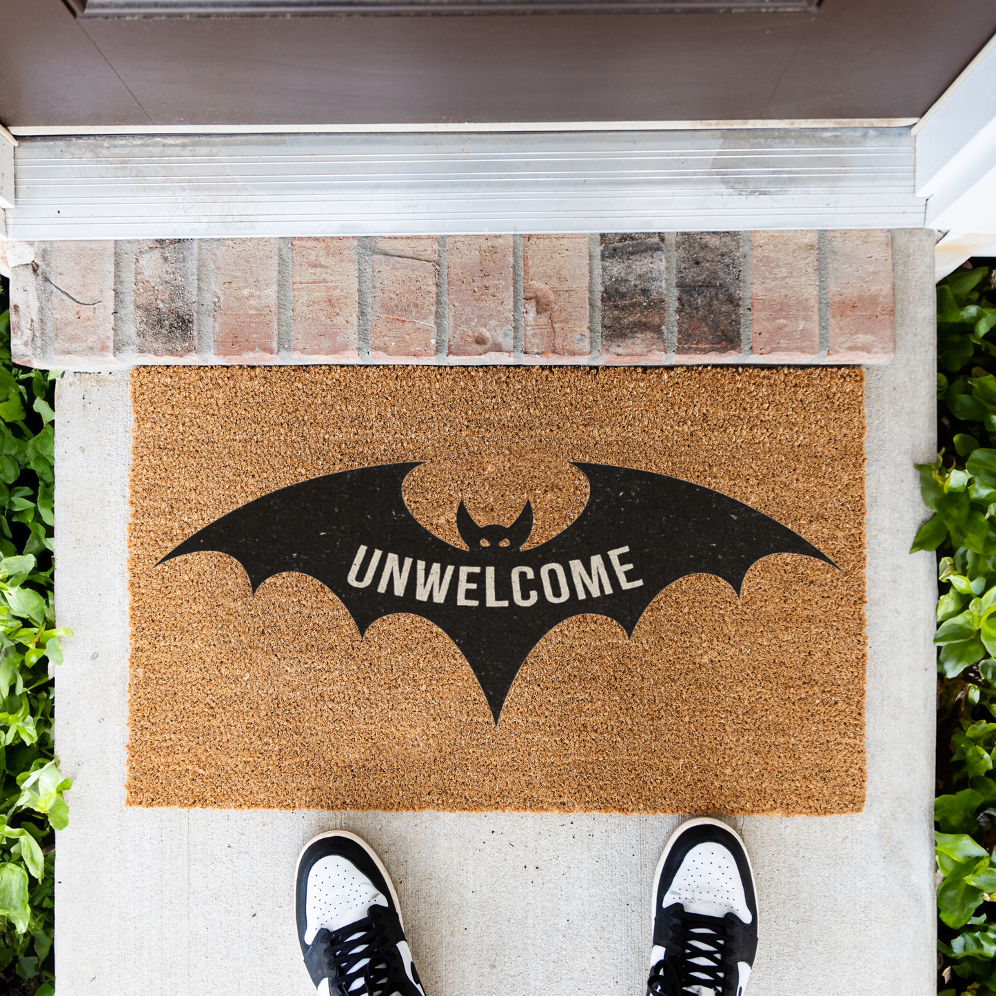 Funny Bat Doormat, Unwelcome Mat, Halloween Decor, Spooky Home Entry