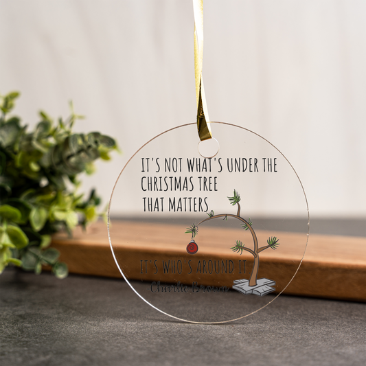 Acrylic Christmas Ornament, Cute Tree Design, Holiday Decoration, Perfect Gift