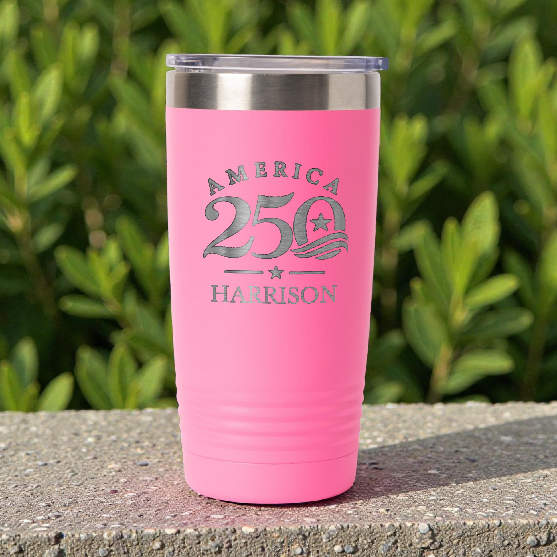 Custom America 250 20oz Stainless Steel Tumbler, Personalized Engraved America 250 4th of July Tumbler