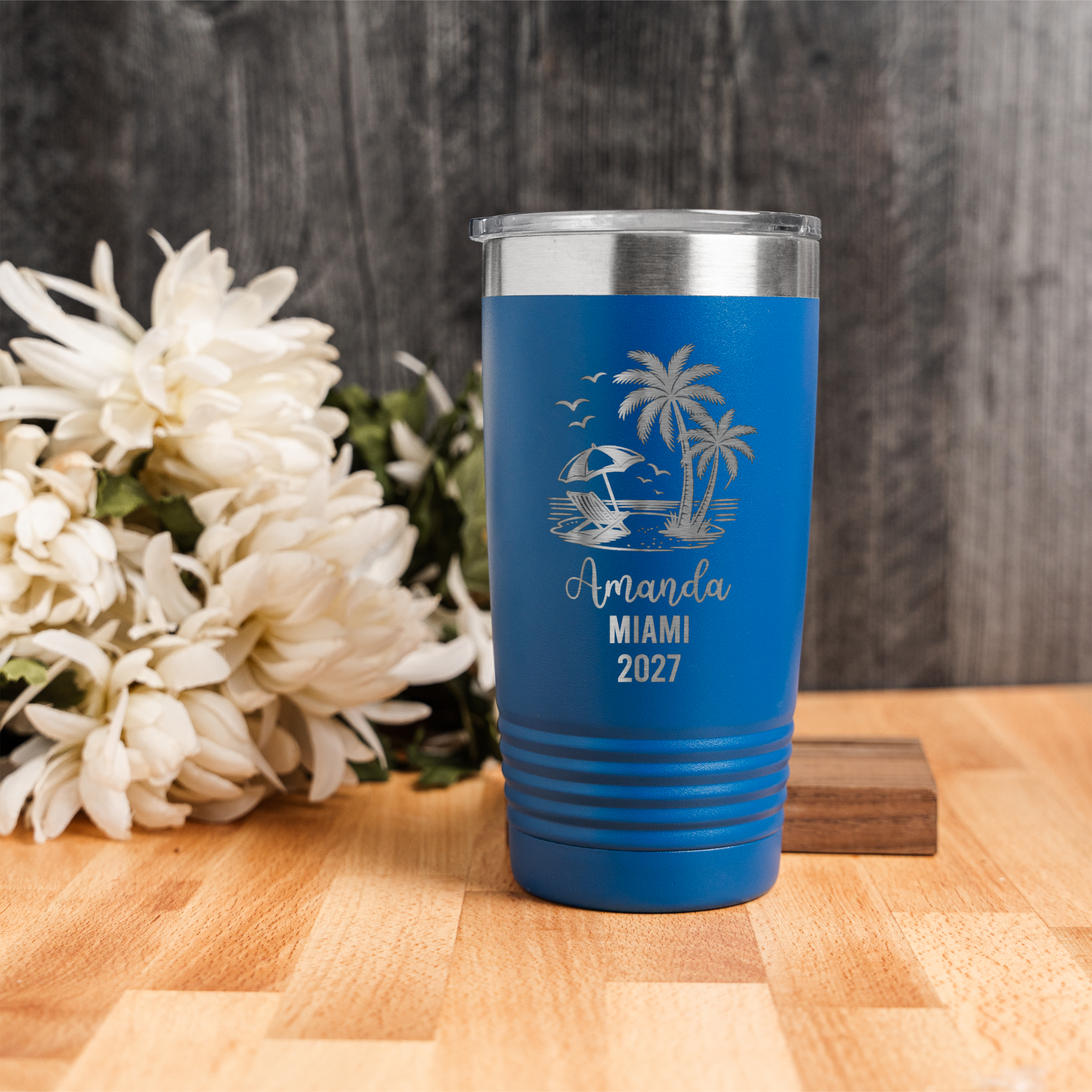 20oz Custom Beach Vacation Tumbler