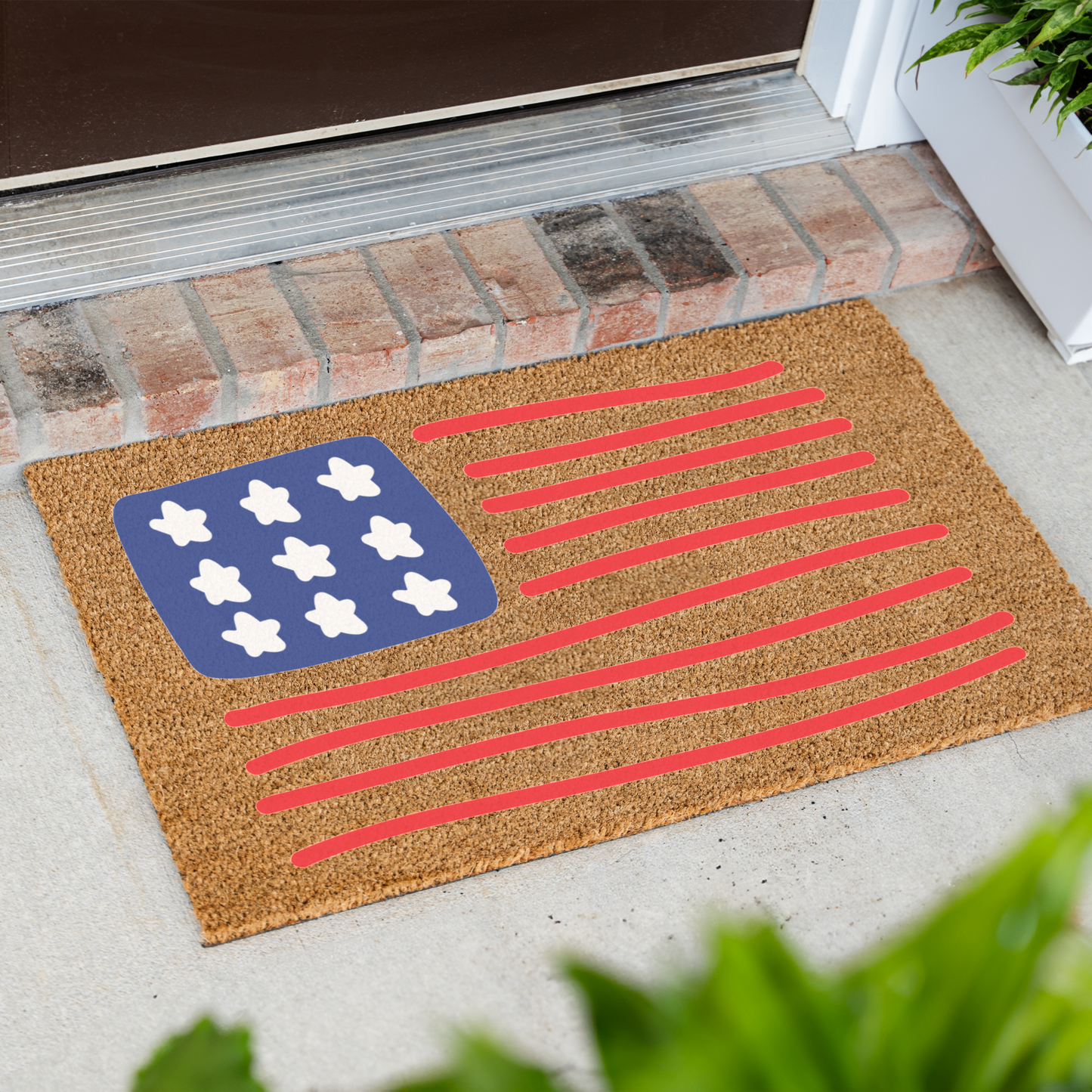 Patriotic Stars & Stripes Doormat