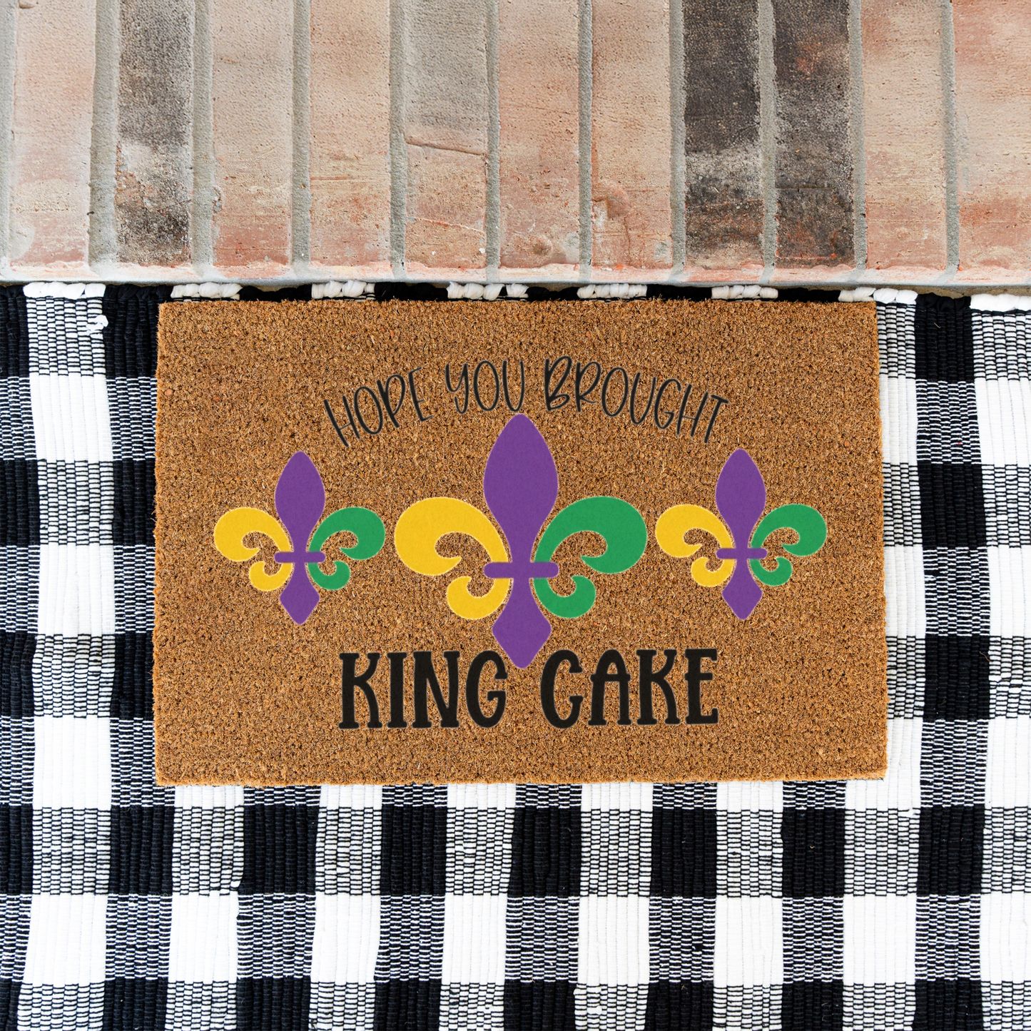 Mardi Gras Fleur-de-Lis Doormat