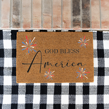 Festive Fireworks Doormat