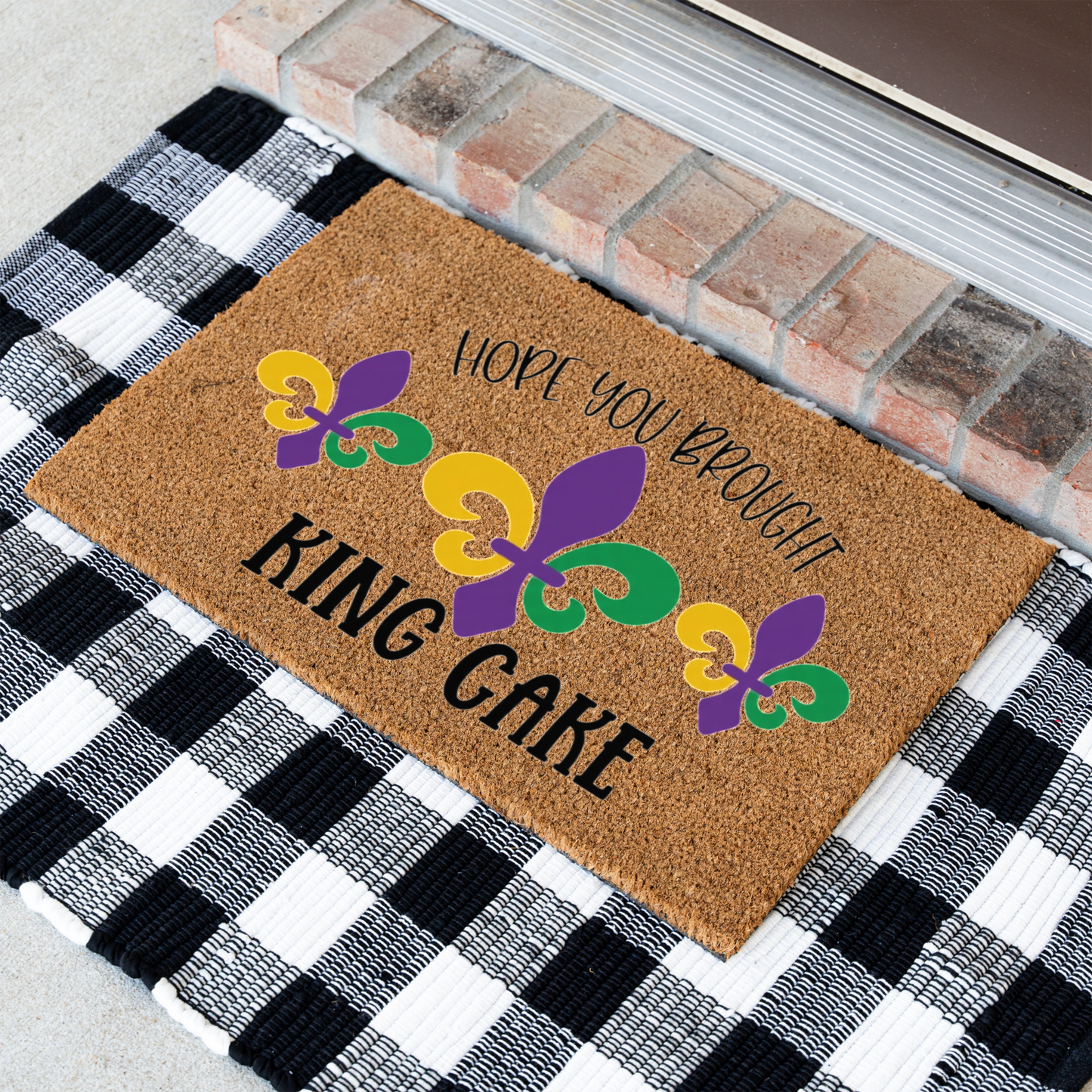 Mardi Gras Fleur-de-Lis Doormat