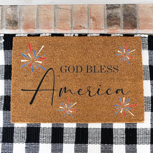 Festive Fireworks Doormat