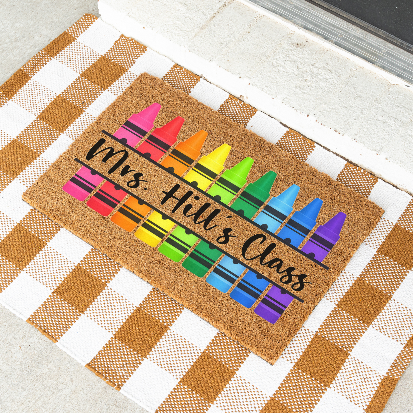 Personalized Teacher Doormat