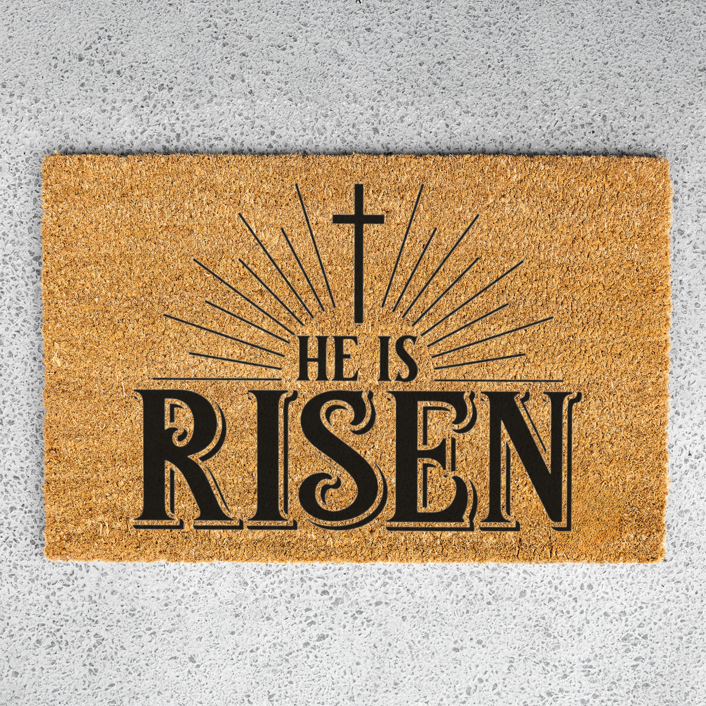 He Is Risen Doormat
