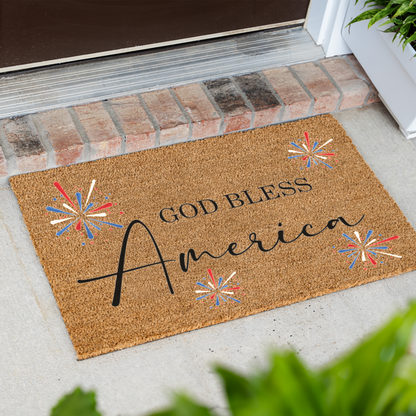 Festive Fireworks Doormat