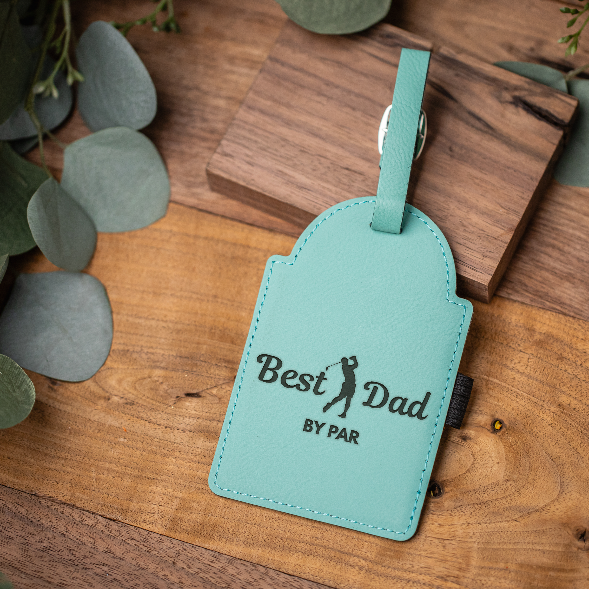 Best Dad by Par - Vegan Leather Golf Tag