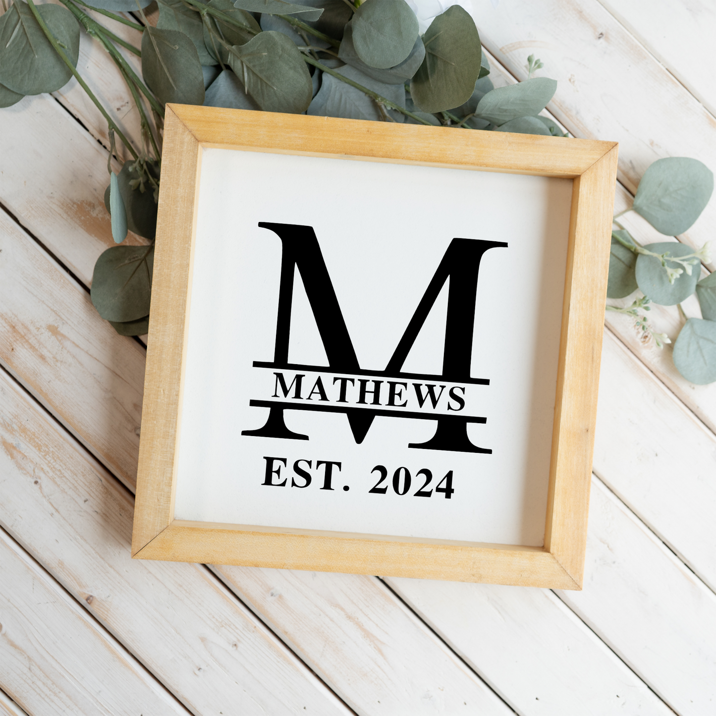 Monogram Design Framed Decor