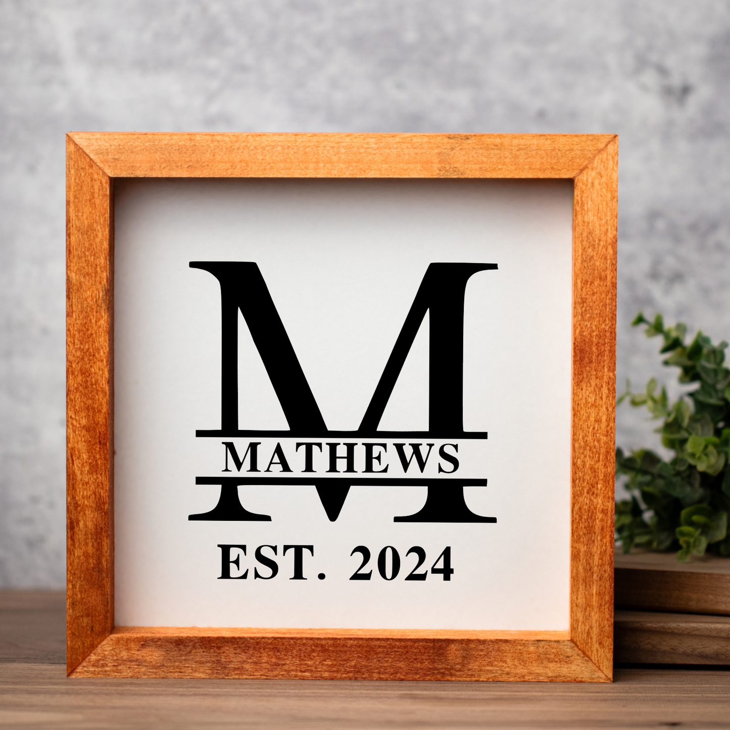 Monogram Design Framed Decor