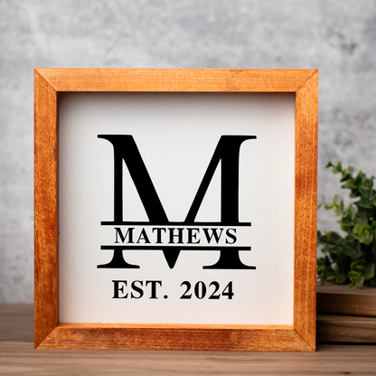 Monogram Design Framed Decor