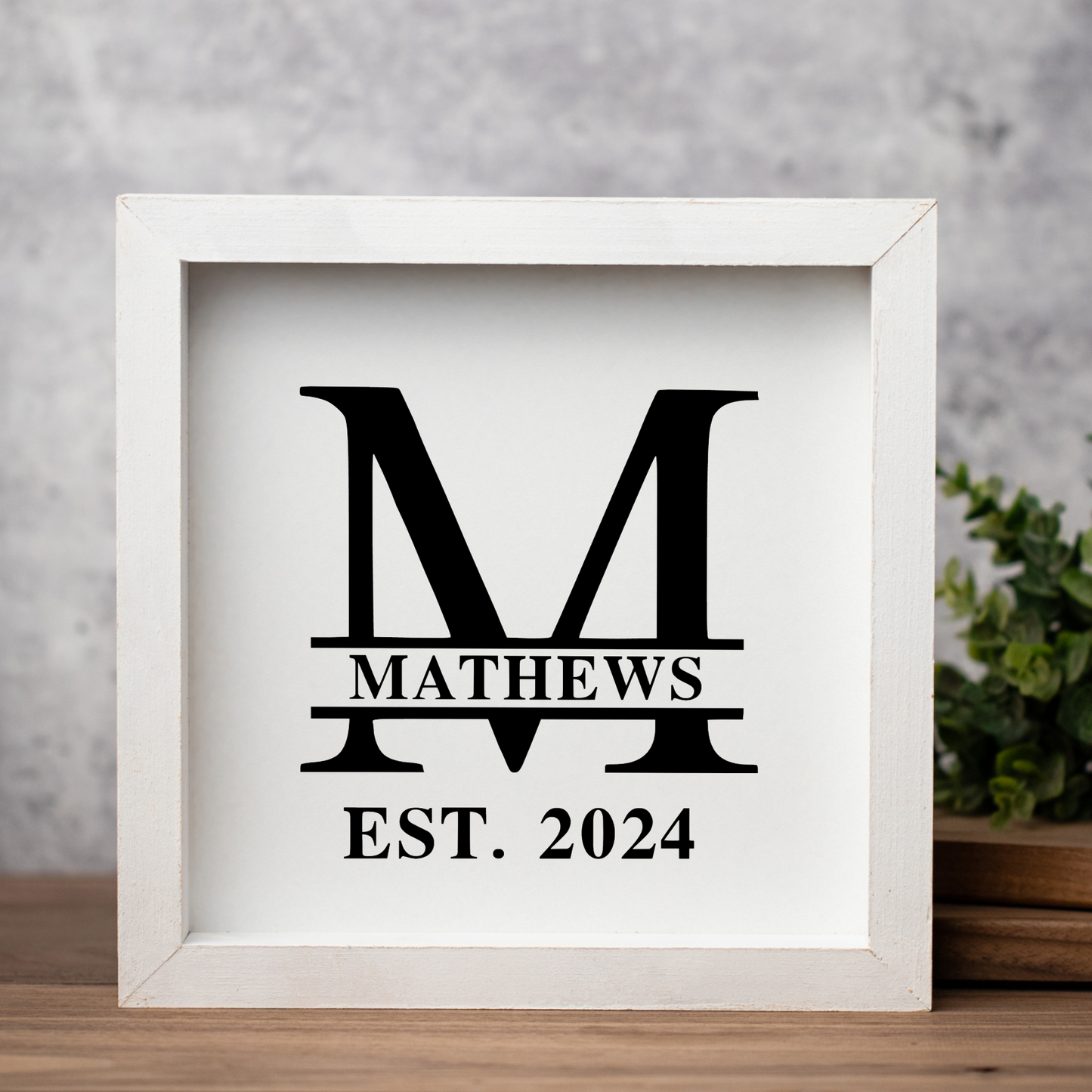 Monogram Design Framed Decor