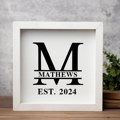 Monogram Design Framed Decor